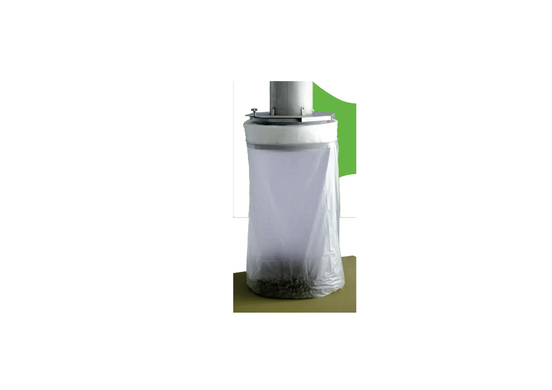 Sacs Longopac et support Longofill BIOTRADE pour la récupération des refus de dégrillage.