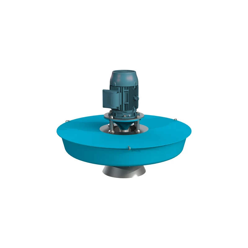 Vue 3D de la turbine rapide TR Biotrade, aérateur de surface flottant pour bassins d'aération et lagunes